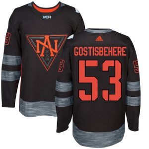 Herren Team North America #53 Shayne Gostisbehere Authentic Schwarz Auswärts 2016 World Cup